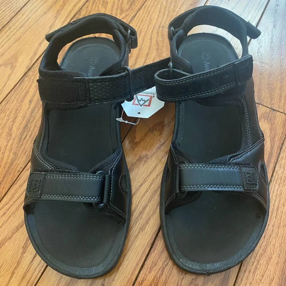 Avalanche Men's Sport II 85883 Outdoor Sandals Black‎ Velcro Strap Size 7.5